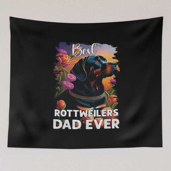 Item preview, Best Rottweiler Dad Ever Funny Vintage Rottie Father designed and sold by Trendy Valley .