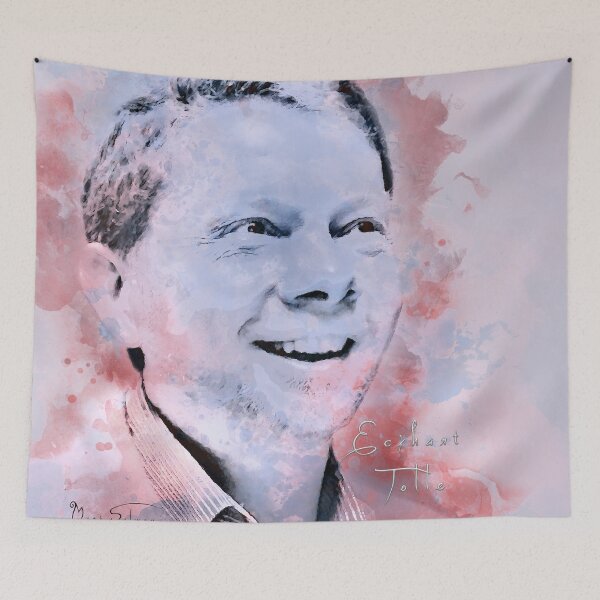 Artikelvorschau, Eckhart Tolle Aquarell entworfen und verkauft von Mark Salmon.