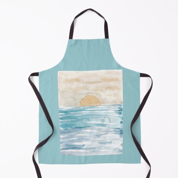 Aperçu de l'œuvre Ciel coucher de soleil avec des vagues bleues créée et vendue par Cottage-store.
