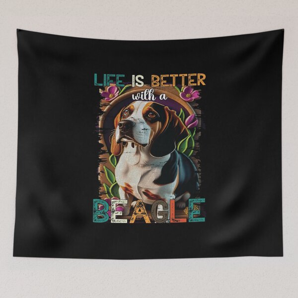 Artikelvorschau, Das Leben ist besser mit einem Retro-Beagle-Liebhaber des Beagles entworfen und verkauft von Trendy Valley .