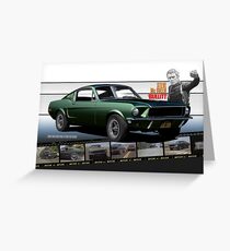 Steve McQueen Bullitt 1968 Ford Mustang Greeting Card