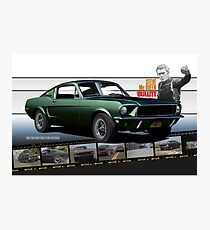 Steve McQueen Bullitt 1968 Ford Mustang Photographic Print