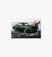 Steve McQueen Bullitt 1968 Ford Mustang Art Board