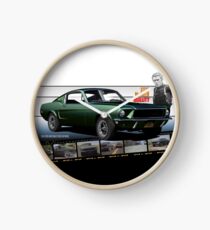 Steve McQueen Bullitt 1968 Ford Mustang Clock