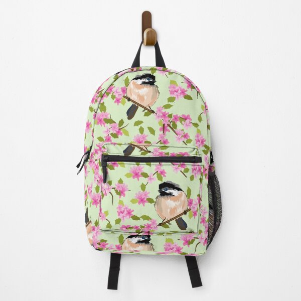 Item preview, Spring Flowers And Birds Seamless Pattern On Mint Background designed and sold by Ayesha Saleem.