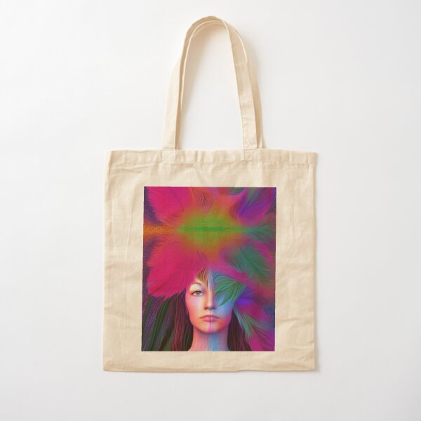 And the drooping ostrich feathers  sway within my brain,  and the dark-blue fathomless eyes  become blossoms on the distant shore Cotton Tote Bag