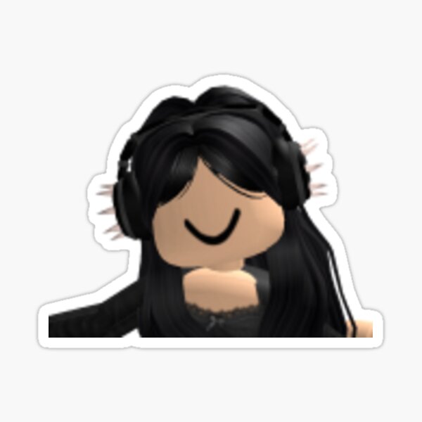 roblox preppy cute pretty black white sticker by @adorezuri4