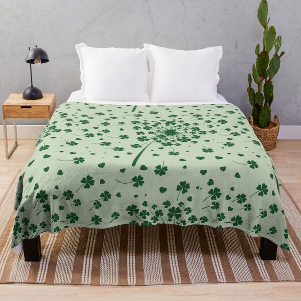 Item preview, Irish Blessings Dandelion Blowing Shamrocks designed and sold by OliviaGbyKyro.