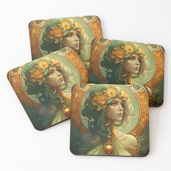 Item preview, Gaia - The Goddess of Nature designed and sold by ArtNouveauChic.