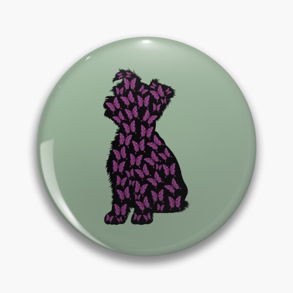 Item preview, Yorkshire Terrier Dog Silhouette with Butterflies designed and sold by SeasonalDogs.
