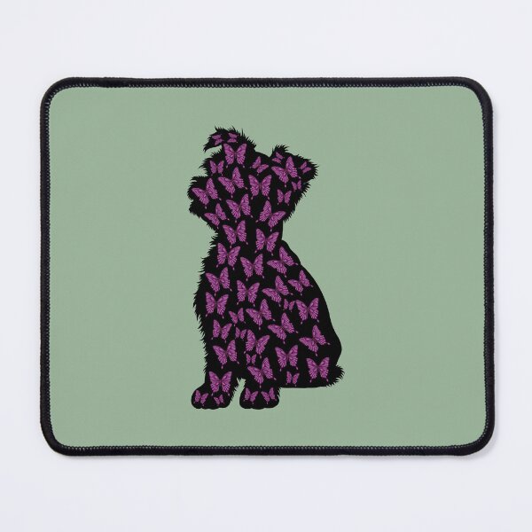 Item preview, Yorkshire Terrier Dog Silhouette with Butterflies designed and sold by SeasonalDogs.