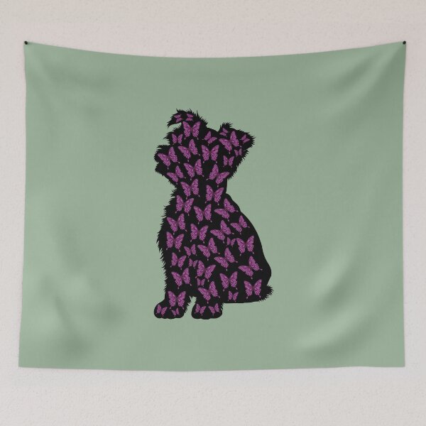 Item preview, Yorkshire Terrier Dog Silhouette with Butterflies designed and sold by SeasonalDogs.