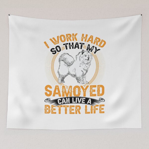 Item preview, Samoyed work hard Samoyedspitz designed and sold by madgrfx.