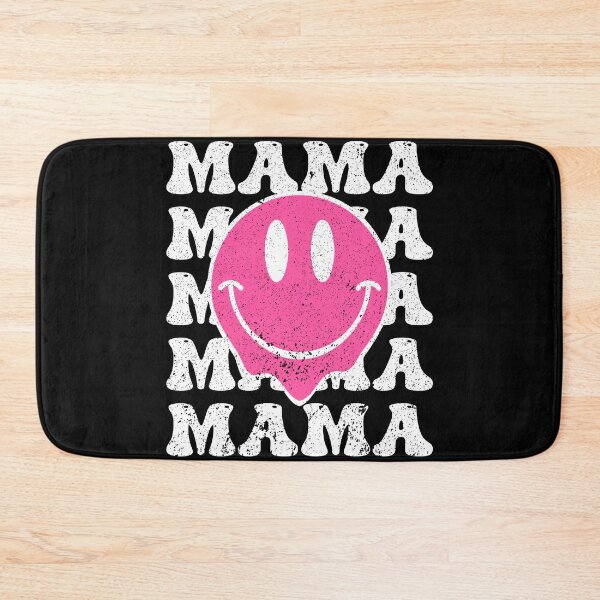 Item preview, Retro Hot Pink Happy Mama Smiley Face designed and sold by teeteeworld.
