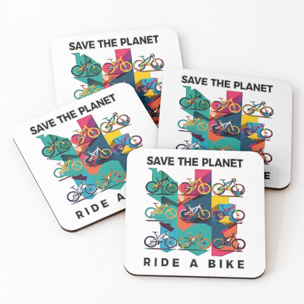 Item preview, Save the planet, ride a bike - A Cycling Design designed and sold by Mindful-Designs.