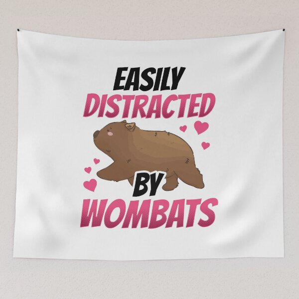 Item preview, Wombat easily distracted Australia marsupial designed and sold by madgrfx.