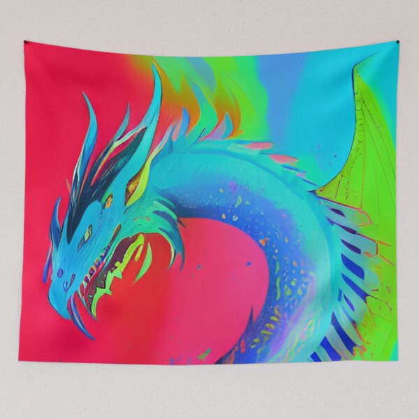 Item preview, Popculture Popart Trippy Dragon  designed and sold by ShopSunday.