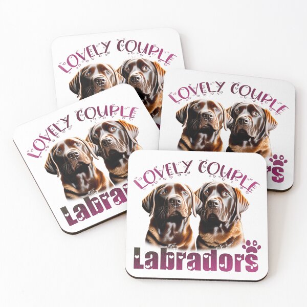 Item preview, Chocolate Labrador Lovely Couple Valentine Dogs designed and sold by Special-Effect.
