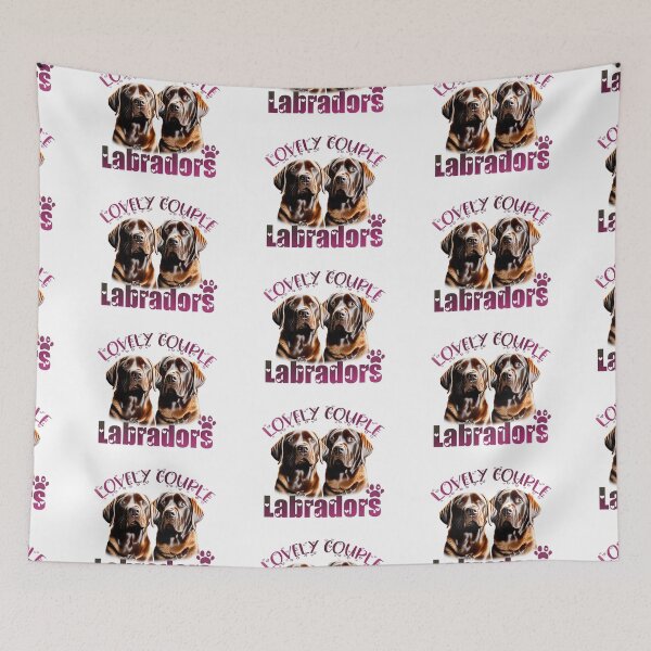 Item preview, Chocolate Labrador Lovely Couple Valentine Dogs designed and sold by Special-Effect.