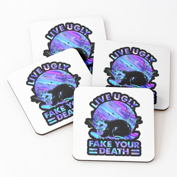 Item preview, Holo Opossum Live U G L Y Fake Your D E A T H Summer Trendy black designed and sold by robinphr8l.