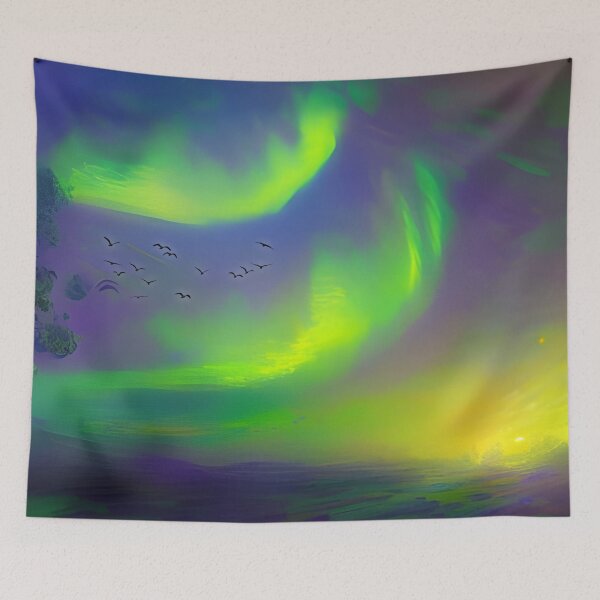 Item preview, A Flock of Seagulls - Aurora Borealis designed and sold by Kawaii Girl.