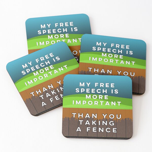 Item preview, My free speech is more important than you taking offence (a fence) designed and sold by CancelCulture1.