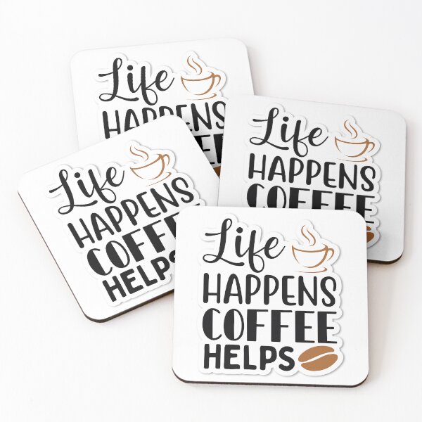 Item preview, Sticker Life Happens Coffee After Helps designed and sold by P2Genies.