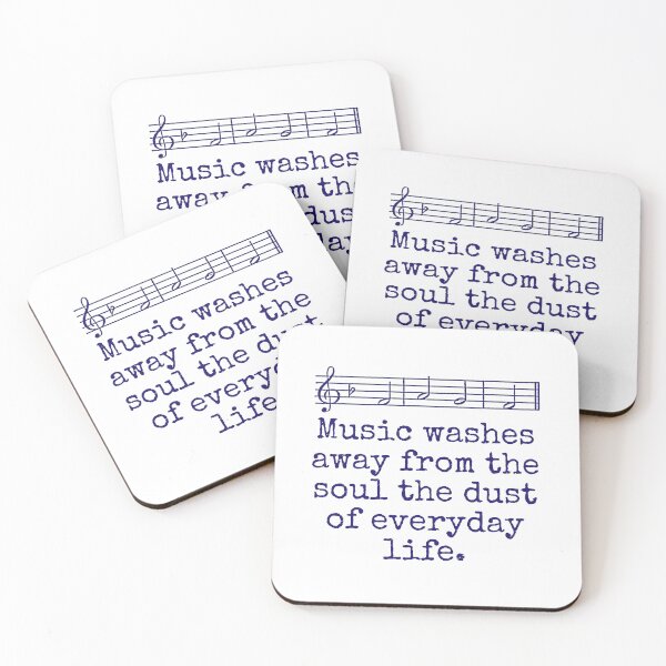 Item preview, Music Washes Away From The Soul - Music Quote  designed and sold by CrankyOldDude.