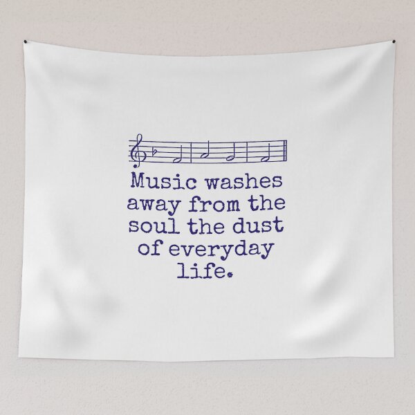 Item preview, Music Washes Away From The Soul - Music Quote  designed and sold by CrankyOldDude.
