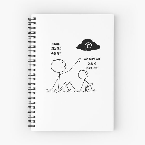 Item preview, Official Linux Servers Mostly Dad What Are Clouds Made Of Black white designed and sold by tijamieff.
