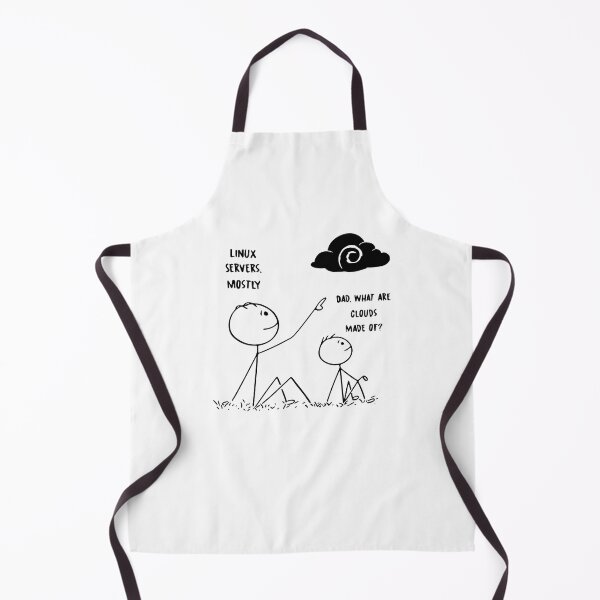 Item preview, Official Linux Servers Mostly Dad What Are Clouds Made Of Black white designed and sold by tijamieff.