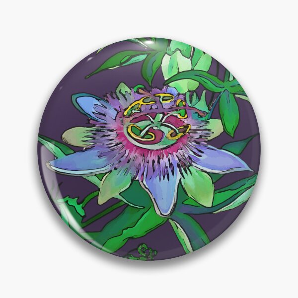 Item preview, Passion Flower Blossom Black Outline Vector Art designed and sold by taiche.