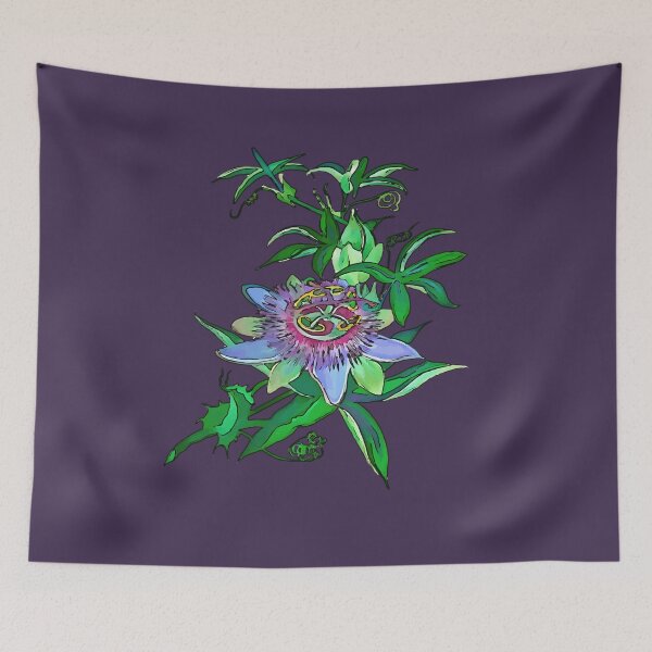 Item preview, Passion Flower Blossom Black Outline Vector Art designed and sold by taiche.