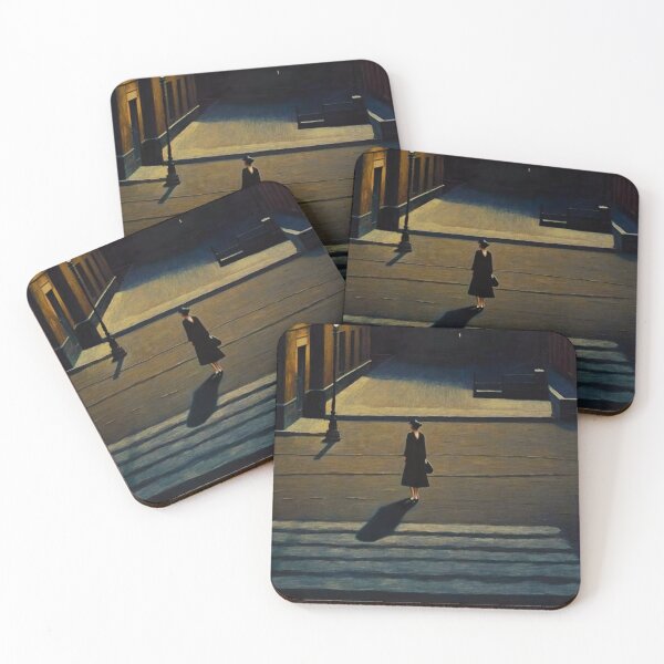 Item preview, Girl on dark street, vintage art designed and sold by Lonesomefolk.