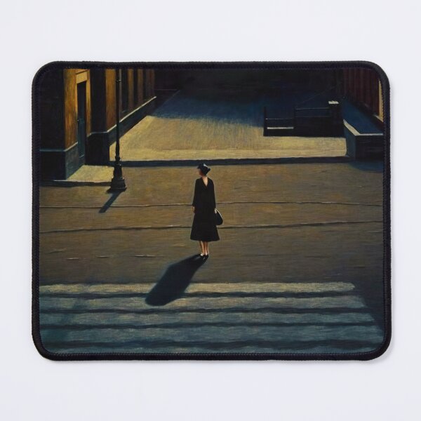Item preview, Girl on dark street, vintage art designed and sold by Lonesomefolk.