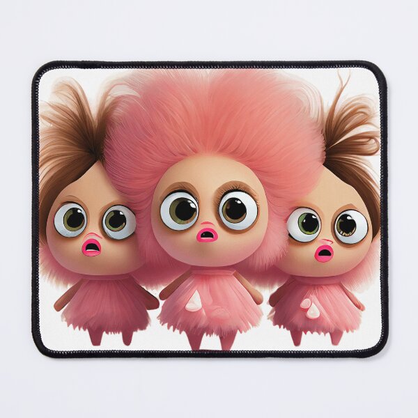 Item preview, Three Wide-eyed Pink Ballerinas designed and sold by MTJ-Mushrooms.