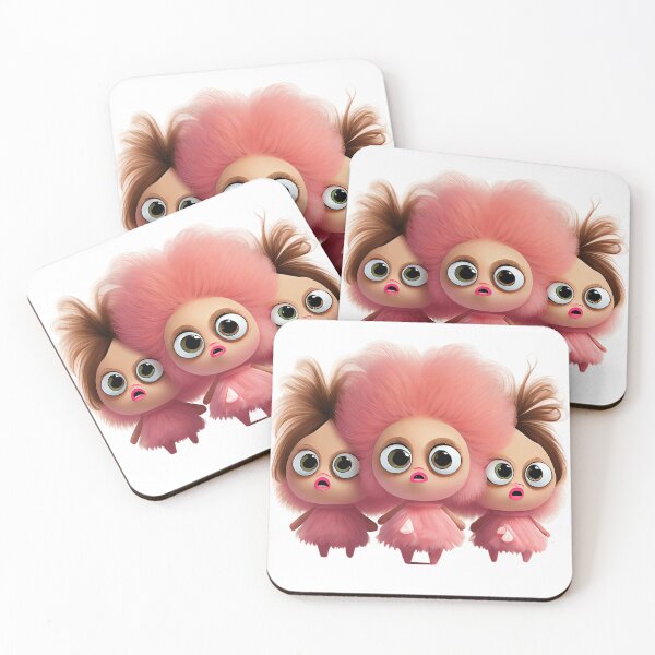 Item preview, Three Wide-eyed Pink Ballerinas designed and sold by MTJ-Mushrooms.