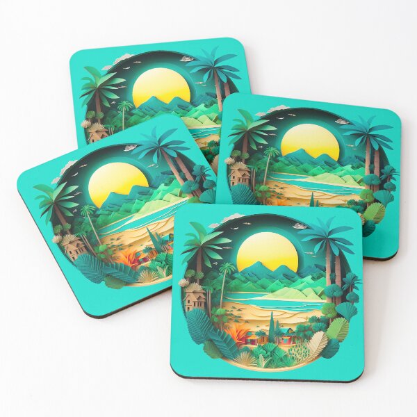 Item preview, Multidimensional Dream Tropical Beach #1 designed and sold by Artistic Pandas.