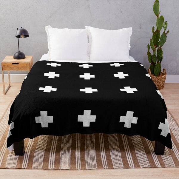 Item preview, White cross on a black background designed and sold by winterwinter.