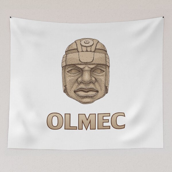 Item preview, Olmec Head 66 Cloth Covering Team New Style Love Unique The Best Fabric designed and sold by tijamieff.