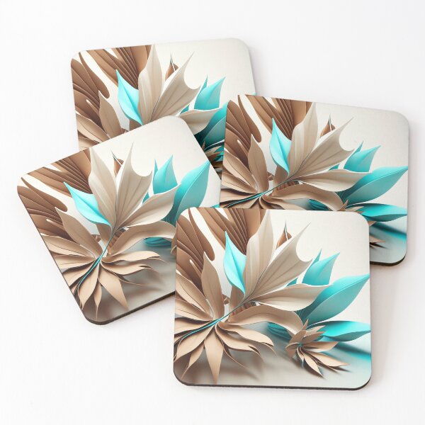Item preview, Beige and Light Blue Long Petals with long Branches designed and sold by Cute-Jory-Store.