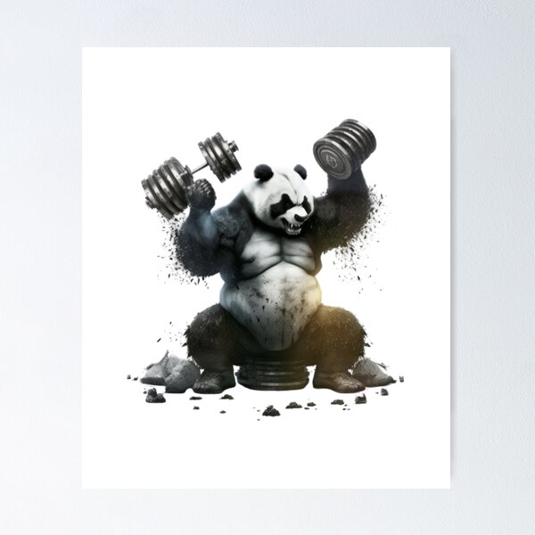 I can bear the pain, weightlifting, bear, bodybuilding, gym, teddy bear,  workout, animal lover, baby panda, bamboo, birthday gifts, body builder,  cute panda, exercise, fitness, funny panda, Poster for Sale by bimmer325