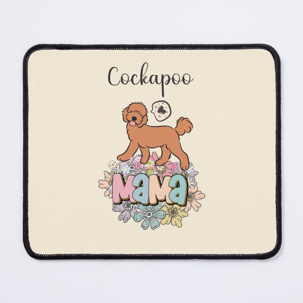 Item preview, Red Cockapoo Mama - beige designed and sold by Lulupainting.