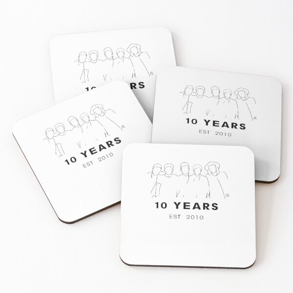 Aperçu de l'œuvre One Direction 10 ans anniversaire One Direction 1D One Direction Merch minimaliste Tee fun musique unisexe créée et vendue par tijamieff.
