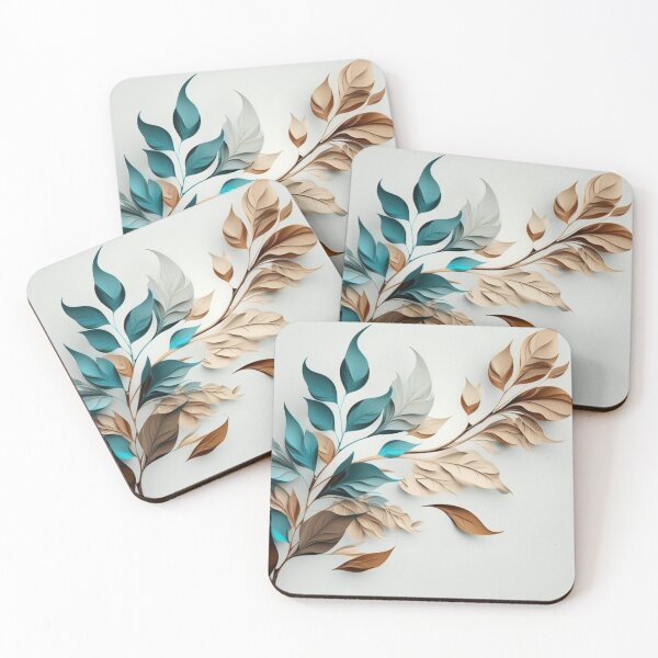 Item preview, Beige and Light Blue Long Petals with long Branches designed and sold by Cute-Jory-Store.