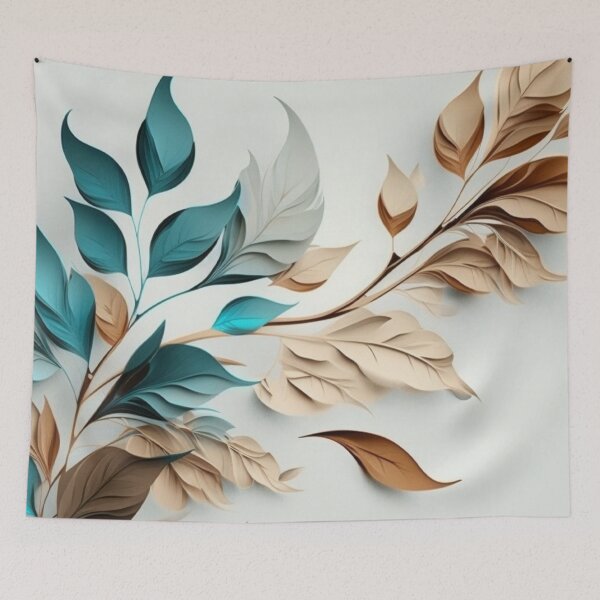 Item preview, Beige and Light Blue Long Petals with long Branches designed and sold by Cute-Jory-Store.