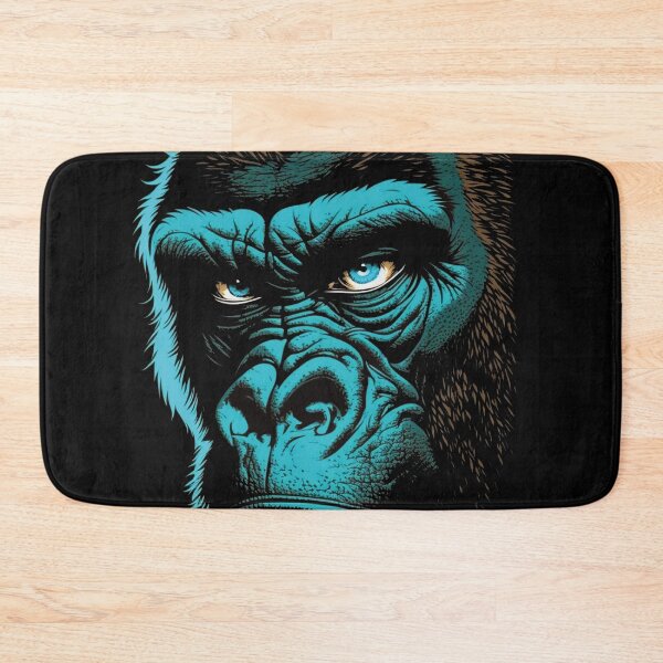 Item preview, a gorilla face logo, cartoon, isometric art, grand blue eye, politic, powerful, overwhelming designed and sold by YSNDESIGN.