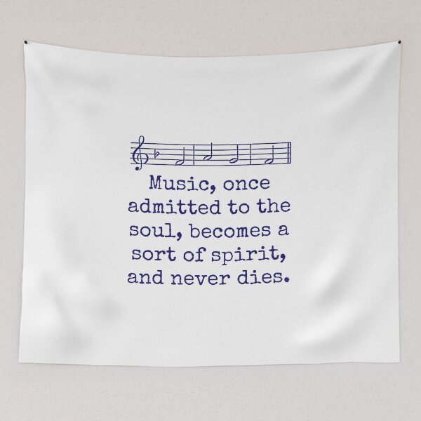 Item preview, Music Once Admitted To The Soul - Music Quote designed and sold by CrankyOldDude.