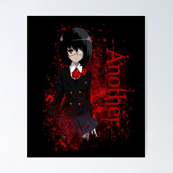 Anime de terror japonês outro cartazes retro papel kraft sakakibara kouichi  misaki mei poster arte da parede decoração do quarto de casa