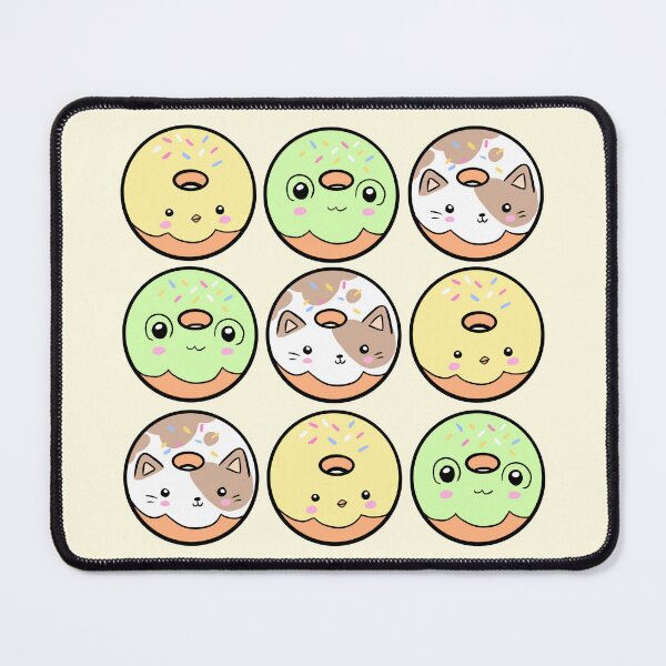 Item preview, Cute Donuts animals pattern frog, cat and a chick designed and sold by Yarafantasyart.